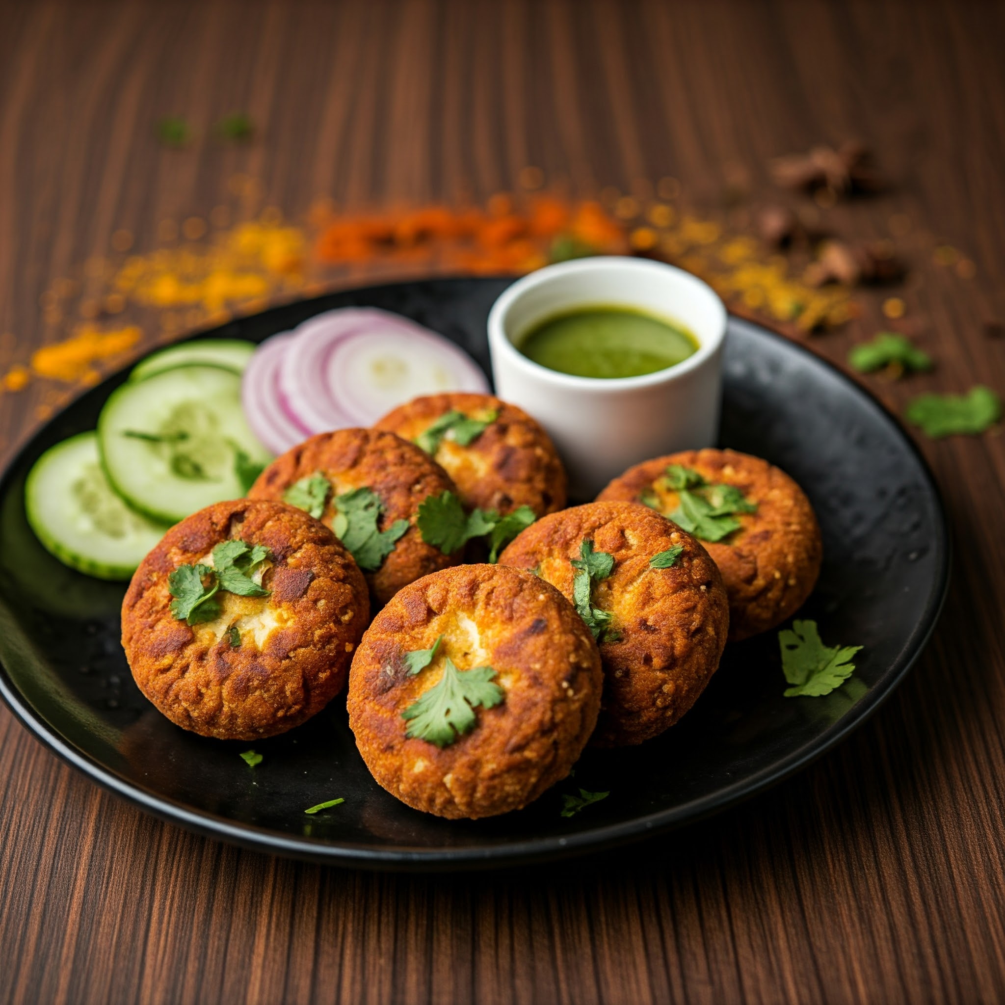 Golden crispy yogurt fritters with a creamy and tangy center, garnished and ready to serve. | Plan your menu