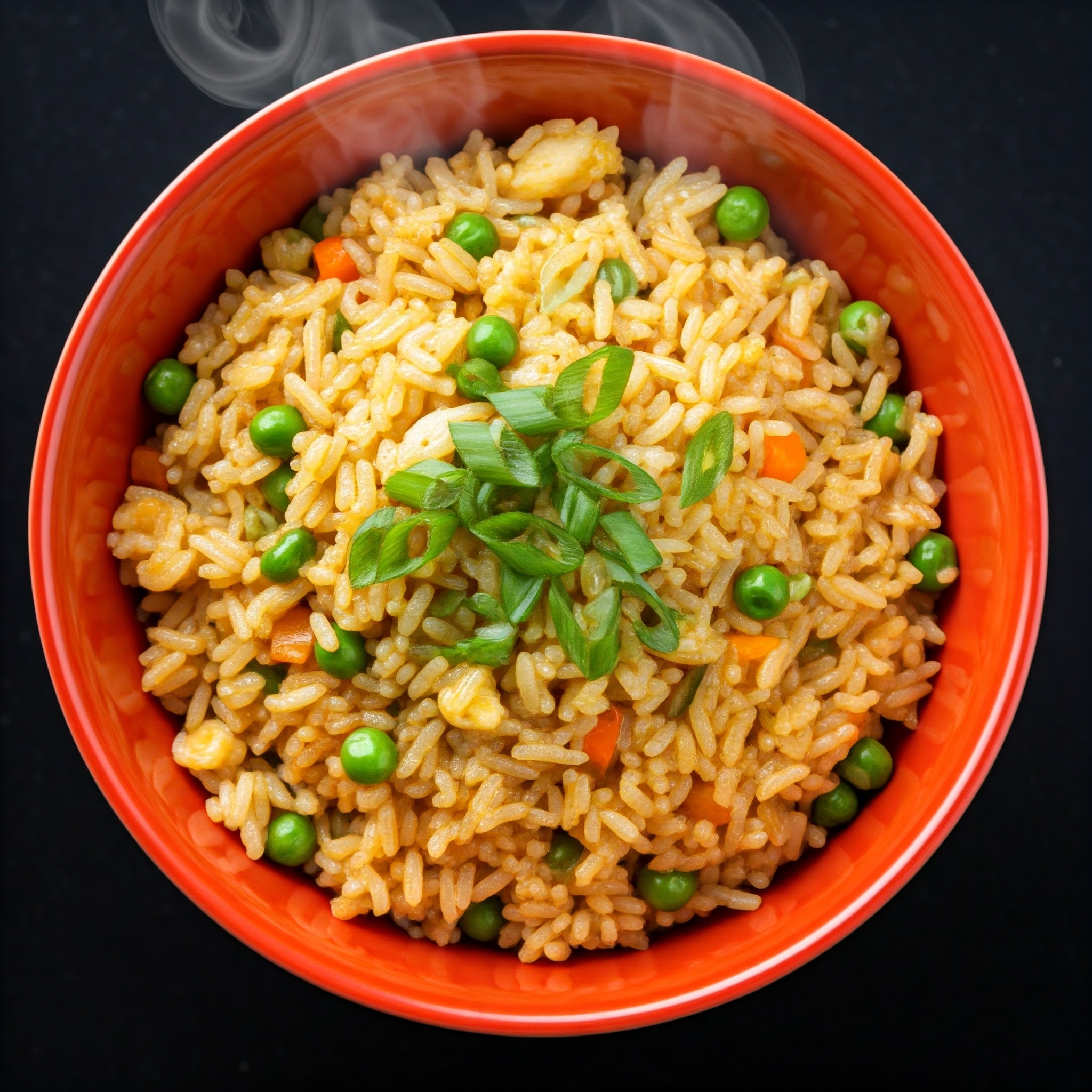 Colorful stir-fried rice with vegetables and spices, a perfect healthy meal option. | Planmeal - Weekly Diet Plan