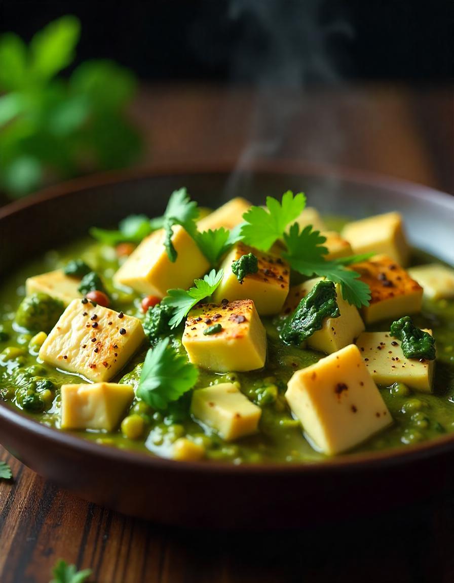 Paneer scrambled with methi leaves, a tasty and healthy meal for any time of the day.